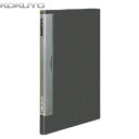 【A3縦型】KOKUYO/クリヤーブック(ウェーブカットポケット・固定式) ラ-T573DM ダークグレー 20ポケット 書類の出し入れがしやすいウェーブカット...