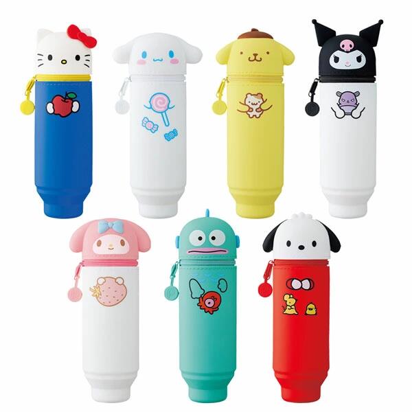 【数量限定】リヒトラブ／SMART FIT PuniLabo×SANRIO CHARACTERS スタンドペンケース（SR-7712-10）サンリオ　ペンケース大容量タイプ ペン立て ペンスタンド 筆箱 プニラボ　シリコン　LIHIT LAB.のサムネイル