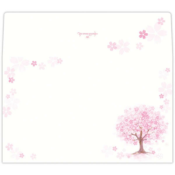 日本ホールマーク　春柄　メモリーズオブスプリング【桜柄レターパッド用封筒】
