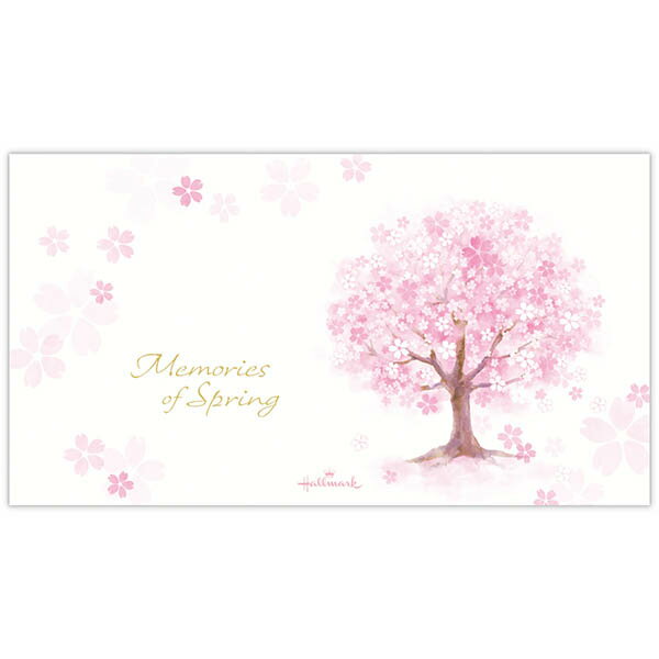 日本ホールマーク　春柄　メモリーズオブスプリング【桜柄一筆箋】