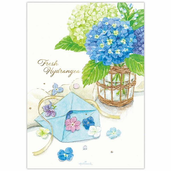 日本ホールマーク　夏柄レターパッド　アジサイの便り