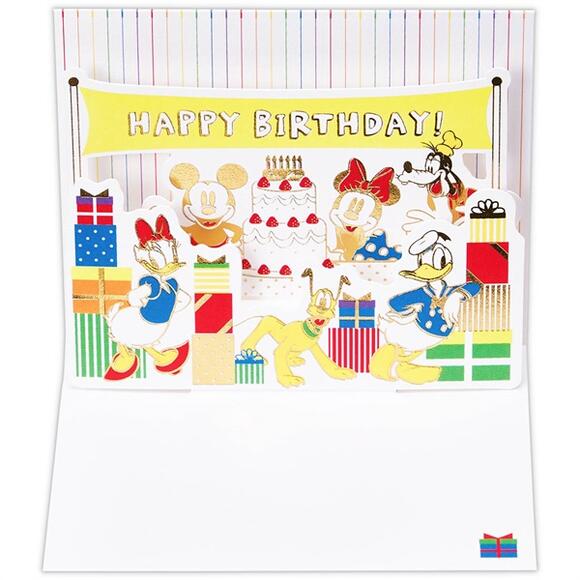 日本ホールマーク バースディ/立体ミニカード ディズニー 仲間たち