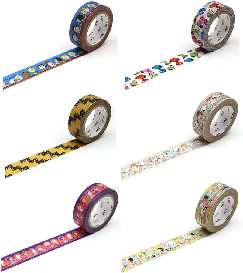 ●世界中で愛され続ける「スヌーピー」。 ●mtにPEANUTSデザインが登場！ ●15mm幅7m巻き ●販売サイズ：約H45×W45×D15mm ●素材：紙