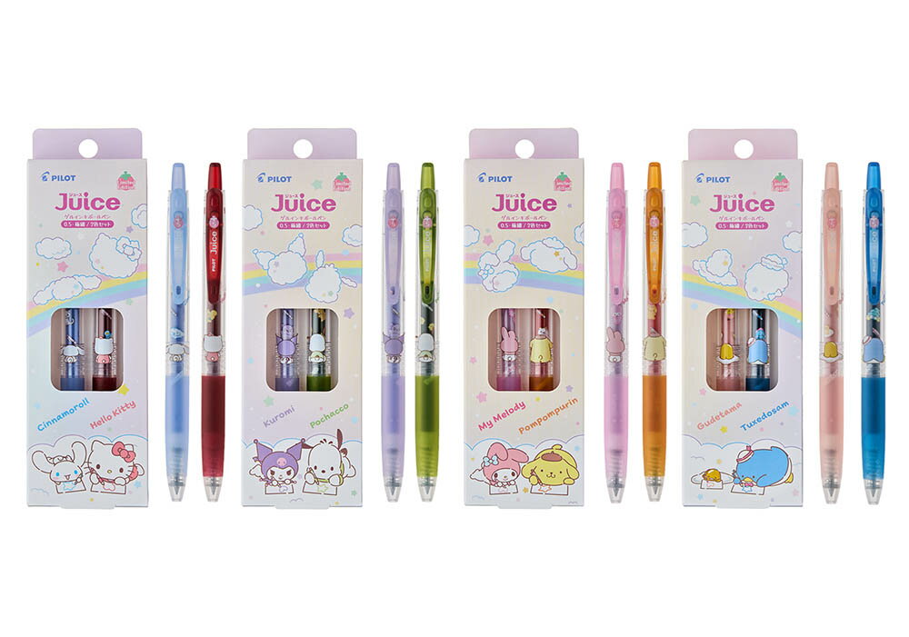 パイロット　ゲルインキボールペン『ジュース サンリオキャラクターズ なかよし2色セット』限定発売　★数量限定販売★のサムネイル