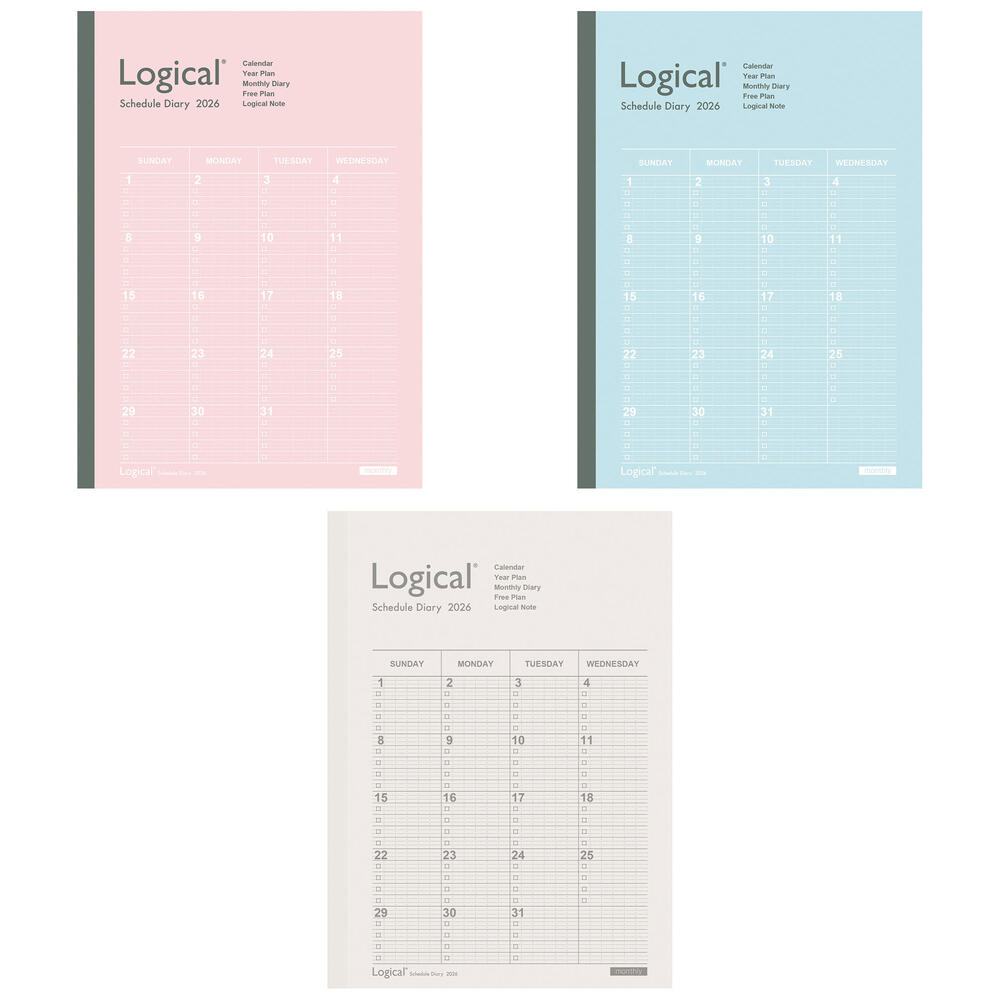 ナカバヤシ　ロジカルダイアリー2026月間ノートタイプA　A5