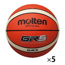 バスケットボールゴム球5号12面体5個 BGR5-OI*5【モルテン】