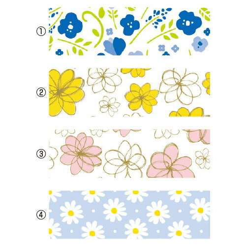 【ゆうパケット対応可】マスキングテープ　フラワー（ピンク） PJMT15S036【ニチバン】