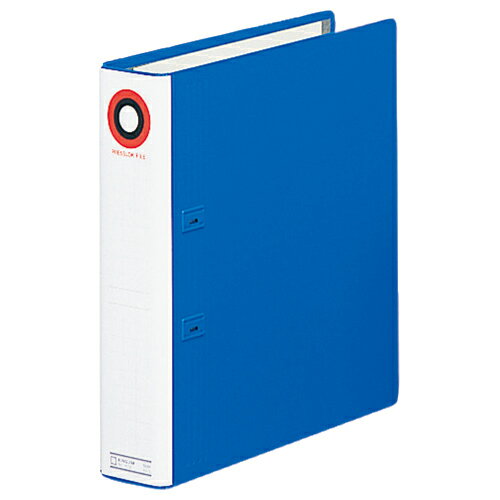 プレスロックファイル　A4縦　50ミリとじ　2穴　青1672【キングジム】