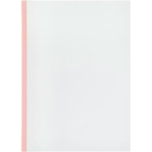 ガイド付きレールクリヤーホルダースリム　A4タテ10枚とじ桃　10冊入り4268-5319【カウネット】