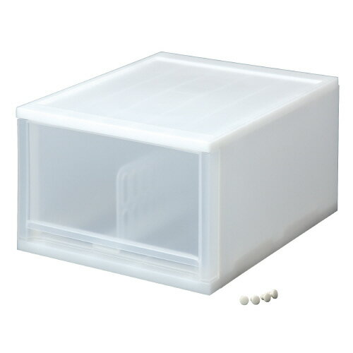 引き出し仕様　●仕様／A4深1段　●材質／ポリプロピレン　●サイズ／W270×D347×D185mm　●引出内寸法／W227×D313×H151mm　●色／ホワイト　k6471-2871