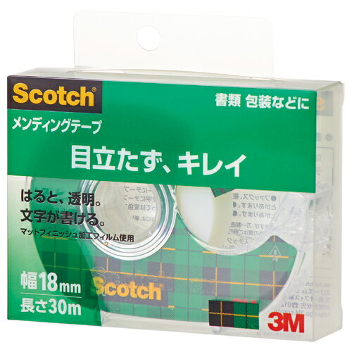 スコッチ　メンディングテープ　小巻　18mm×30m　ディスペンサー付810-1-18D【スリーエム　ジャパン】