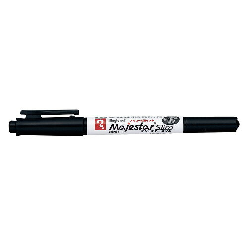 Rakuten - 【ゆうパケット対応可】マジックインキ　マジェスタースリム 細字・極細ツイン　黒　油性インキ MMJ70-T1【寺西化学】