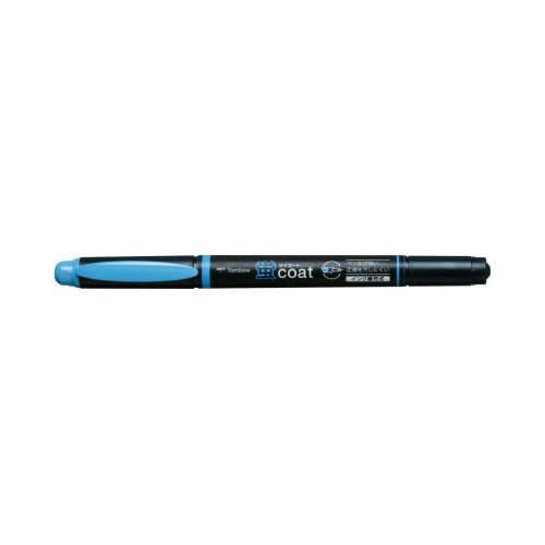 【ゆうパケット対応可】蛍光マーカー 蛍コート ツイン 空色 細字・太字角芯 WA-TC96【トンボ鉛筆】