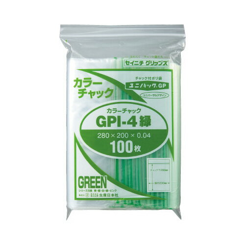 ●チャックの開け閉めがしやすく、食品を入れても大丈夫！セイニチのユニパック（R） チャックがカラーだから仕分けに便利！　●サイズ／幅200×チャック下280mm　●厚み／0．04mm　●タイプ／B5　　●100枚入り　●材質／低密度ポリエチレン　●食品衛生法適合　※電子レンジ加熱不可k6532-7074