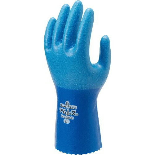 【ゆうパケット対応可】No.281 テムレス L ブルー オールコート手袋 透湿防水機能NO281-L【ショーワグローブ】