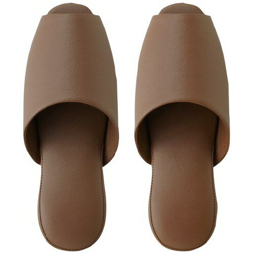 抗菌多機能ビニールスリッパ　前あき　ブラウン571999【テンダイ】