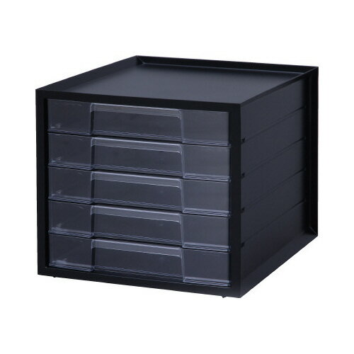 レターケース浅型5段　ブラック　W276×D335×H252mmLCJ-5Mブラツク【アイリスオーヤマ】