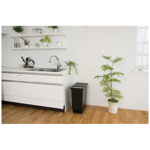 ゴミ箱　ユニードプッシュ＆ペダル　45L　ブラック009298【新輝合成】