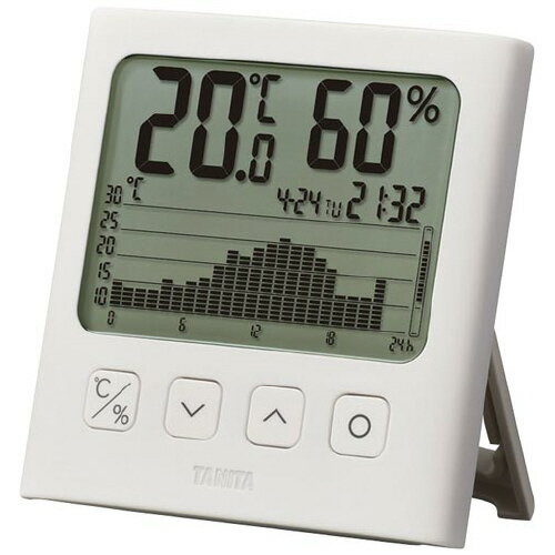 【ゆうパケット対応可】グラフ付きデジタル温湿度計 TT-580-WHTT-580-WH【タニタ】 [2]