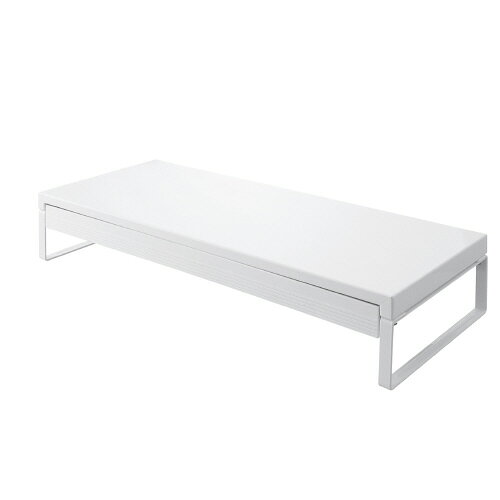 机上台　引出し付（幅590mm）白　材質：スチール　組立式（工具付き）A7338-0【リヒトラブ】