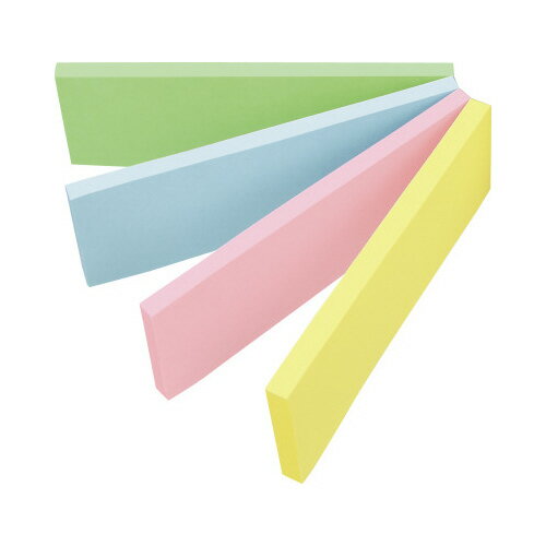 【ゆうパケット対応可】どこからでもふせん　パステルMIX　75×25ミリ　2冊7874-3380【カウネット】