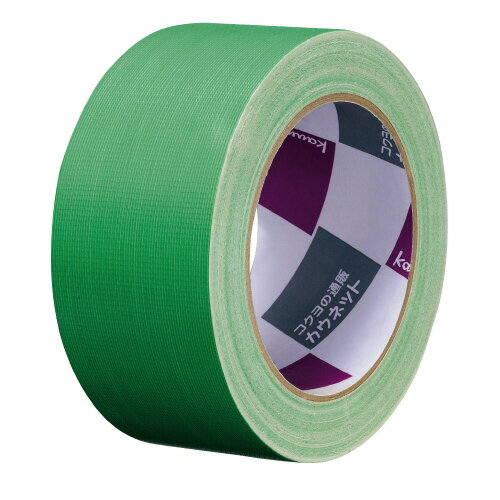 パ）手が痛くなりにくいカドなしカラー　布テープ　緑　10巻7873-5569【カウネット】