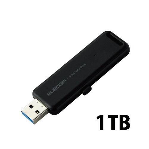 外付けSSDスライド式　1TB　ブラック　1個ESD-EMB1000GBK【エレコム】