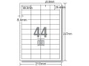 エーワン レーザー用ラベル A4 44面 四辺余白 20枚 28388