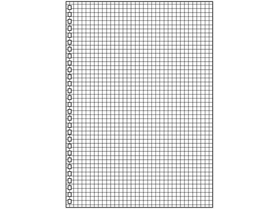 リヒトラブ ツイストノート専用リーフ セミB5 5mm方眼罫 30枚 N-1600S