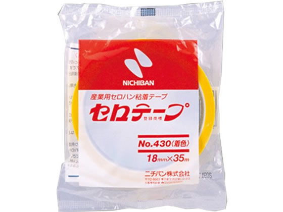 ニチバン セロテープ 着色 NO.430 18mm×35m 黄 4302-18 2