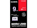 カシオ ネームランド 9mm 赤/白文字 XR-9ARD