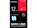 カシオ ネームランド 12mm 赤/白文字 XR-12ARD