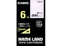 カシオ ネームランド 6mm 透明 黒文字 XR-6X