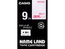 カシオ ネームランド 9mm 透明 赤文字 XR-9XRD