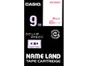 カシオ ネームランド スタンダード 9mm 白 赤文字 XR-9WER