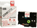 【お取り寄せ】マックス レタリテープ LM-L518RW 白 赤文字 18mm LX90205