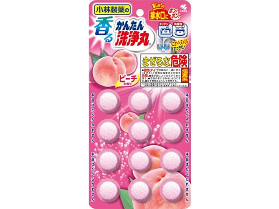 小林製薬 香るかんたん洗浄丸ピーチの香り12錠