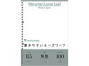 マルマン 書きやすいルーズリーフ B5 無地(下敷付)100枚 L1206H