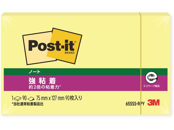 3M/ポスト・イット強粘着見出しノートイエロー/655SS-RPY