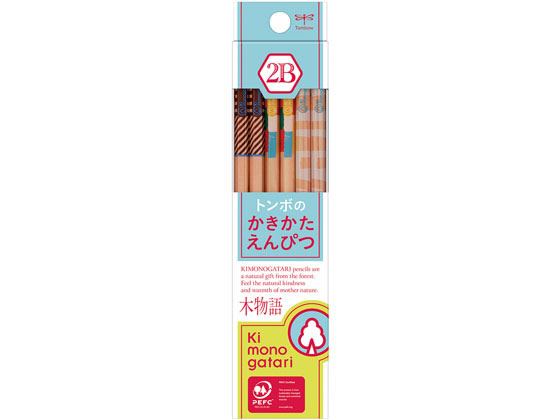 【お取り寄せ】トンボ鉛筆 かきかた鉛筆 F木物語 水色 2B KB-KF01-2B
