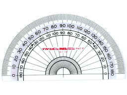 【お取り寄せ】西敬 パルカラー定規 10cm分度器 PP-10