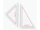 【お取り寄せ】西敬 ニュースーパー定規 15cm三角定規 T-515