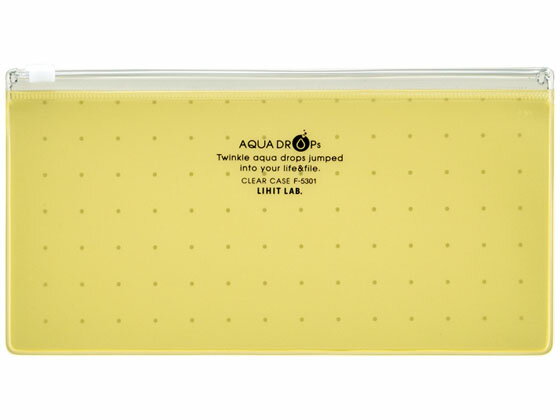 【お取り寄せ】リヒトラブ AQUA DROPs クリヤーケース PEN(通帳) 黄 5枚 F5301-5