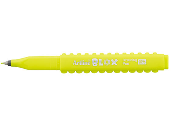 【お取り寄せ】シヤチハタ BLOX水性サインペン 蛍光 イエロー KTX-200F-Y