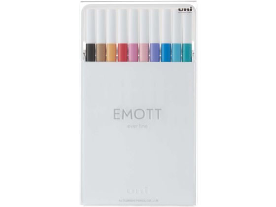 【お取り寄せ】三菱鉛筆 EMOTT(エモット) 10色セット NO.2 PEMSY10C.NO2