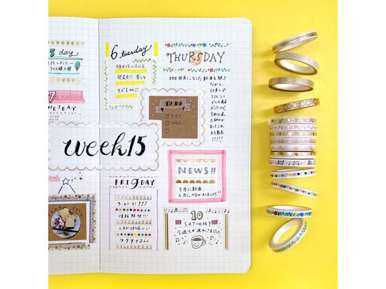 ワールドクラフト キラキラマスキングテープ Polka dot 5mm×5m