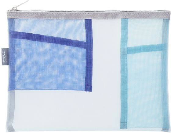 ミドリ ペン&ツールポーチ メッシュ 水色 53348006 bungubin-10054657 BUNGU便 サンプル画像2