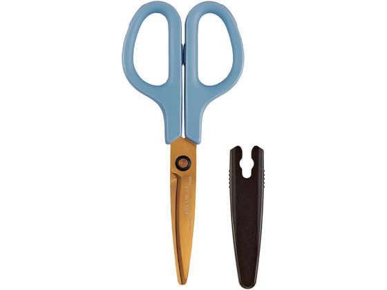 【お取り寄せ】プラス はさみ フィットカットカーブ プレミアムチタン ブルー SC-175STN