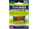 Lazos アルカリ乾電池 9V形 1本 LA-9VX1