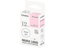 【お取り寄せ】カシオ ネームランド パステルアッシュ 12mm ソフトピンク/グレー文字